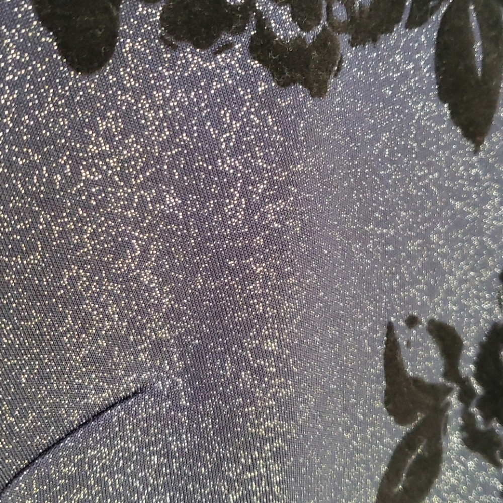 Mi Ami Glitter Navy Black Rose Cocktail Dress NWOT - Picture 13 of 15